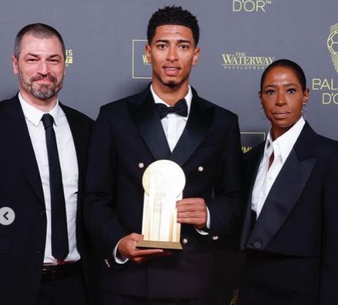 Denise Bellingham with her husband Mark Bellingham and son Jude Bellingham